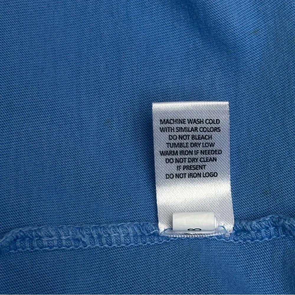 B. Draddy‎ Mens Pima Cotton Pocket T Shirt Blue Crewneck Short Sleeve 2XL